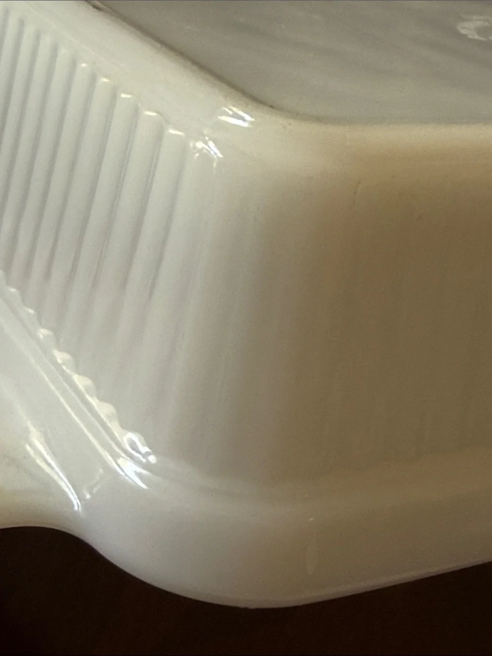 VTG Anchor Hocking Fire King #1409 milk glass backing loaf pan dish classic 1qt